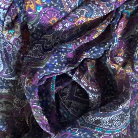 Xhilaration Womens Paisley Mini Dress-Black/Multicolor-Size Small-GUC - Picture 12 of 12